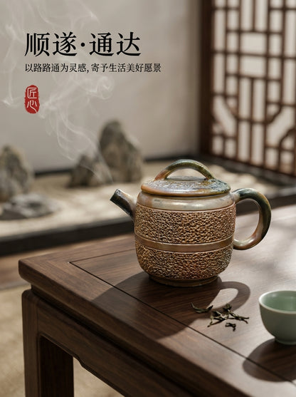 "Shunda" Artisanal Ice Smoke Teapot - A Journey of Smooth Passages