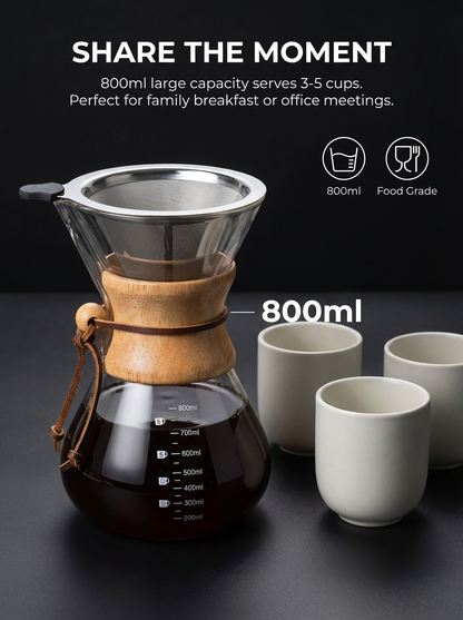Hand Drip Coffee Pot - Glass