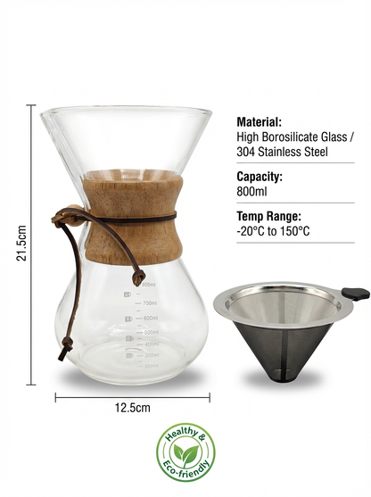 Hand Drip Coffee Pot - Glass