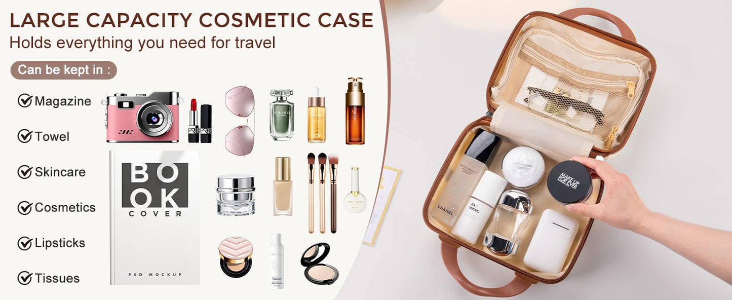 6.5L Woven Password Lock PP Suitcase - Beige